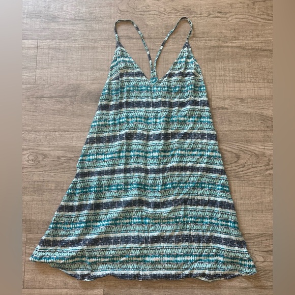 NWT Roxy Blue, Black & White Tie Dye Patterned Dress Size S - Picture 1 of 5